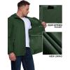 imageOutdoor Ventures Mens Packable Rain Jacket Waterproof Lightweight Raincoat with Hood Windproof Cycling JacketsDark Green