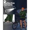 imageOutdoor Ventures Mens Packable Rain Jacket Waterproof Lightweight Raincoat with Hood Windproof Cycling JacketsDark Green