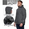 imageOutdoor Ventures Mens Packable Rain Jacket Waterproof Lightweight Raincoat with Hood Windproof Cycling JacketsGrey