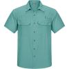 imageOutdoor Ventures Mens Lightweight Short Sleeve Fishing Shirt UPF 50 Button Down Quick Dry Cooling Hiking Travel Safari ShirtTeal