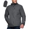 imageOutdoor Ventures Mens Packable Rain Jacket Waterproof Lightweight Raincoat with Hood Windproof Cycling JacketsGrey