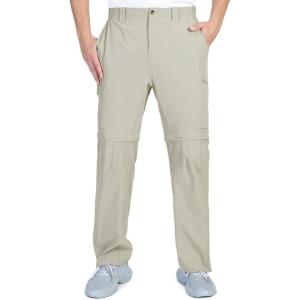 imageOutdoor Ventures Mens Hiking Pants Lightweight Quick Dry Convertible Pants Stretch ZipOff Cargo Pants for Travel FishingBeige