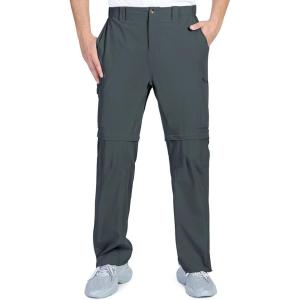 imageOutdoor Ventures Mens Hiking Pants Lightweight Quick Dry Convertible Pants Stretch ZipOff Cargo Pants for Travel FishingGery