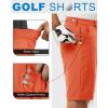 imageOutdoor Ventures Mens Golf Shorts 11quot Inseam ClassicFit Flat Front Stretch Casual Shorts with Pockets Summer Hiking TravelOrange Red