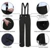 imageOutdoor Ventures Mens Snow Bibs Waterproof Insulated Overalls Ski Pants Warm Winter Snowboarding DetachableBlack1