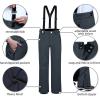 imageOutdoor Ventures Mens Snow Bibs Waterproof Insulated Overalls Ski Pants Warm Winter Snowboarding DetachableDimgrey