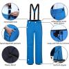 imageOutdoor Ventures Mens Snow Bibs Waterproof Insulated Overalls Ski Pants Warm Winter Snowboarding DetachableLake Blue
