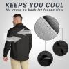 imageOutdoor Ventures Mens UPF 50 UV Sun Protection SPF Hiking Shirt Long Sleeve Lightweight Quick Dry for Safari Travel FishingBlack