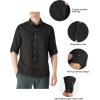 imageOutdoor Ventures Mens UPF 50 UV Sun Protection SPF Hiking Shirt Long Sleeve Lightweight Quick Dry for Safari Travel FishingBlack