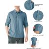 imageOutdoor Ventures Mens UPF 50 UV Sun Protection SPF Hiking Shirt Long Sleeve Lightweight Quick Dry for Safari Travel FishingBlue