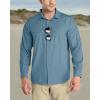 imageOutdoor Ventures Mens UPF 50 UV Sun Protection SPF Hiking Shirt Long Sleeve Lightweight Quick Dry for Safari Travel FishingBlue