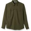 imageOutdoor Ventures Mens UPF 50 UV Sun Protection SPF Hiking Shirt Long Sleeve Lightweight Quick Dry for Safari Travel FishingGreen