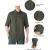 imageOutdoor Ventures Mens UPF 50 UV Sun Protection SPF Hiking Shirt Long Sleeve Lightweight Quick Dry for Safari Travel FishingGreen