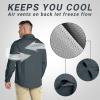 imageOutdoor Ventures Mens UPF 50 UV Sun Protection SPF Hiking Shirt Long Sleeve Lightweight Quick Dry for Safari Travel FishingGrey