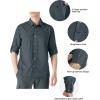 imageOutdoor Ventures Mens UPF 50 UV Sun Protection SPF Hiking Shirt Long Sleeve Lightweight Quick Dry for Safari Travel FishingGrey