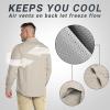 imageOutdoor Ventures Mens UPF 50 UV Sun Protection SPF Hiking Shirt Long Sleeve Lightweight Quick Dry for Safari Travel FishingKhaki