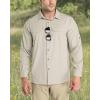 imageOutdoor Ventures Mens UPF 50 UV Sun Protection SPF Hiking Shirt Long Sleeve Lightweight Quick Dry for Safari Travel FishingKhaki