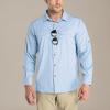imageOutdoor Ventures Mens UPF 50 UV Sun Protection SPF Hiking Shirt Long Sleeve Lightweight Quick Dry for Safari Travel FishingLight Blue