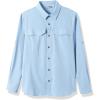imageOutdoor Ventures Mens UPF 50 UV Sun Protection SPF Hiking Shirt Long Sleeve Lightweight Quick Dry for Safari Travel FishingLight Blue