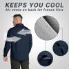 imageOutdoor Ventures Mens UPF 50 UV Sun Protection SPF Hiking Shirt Long Sleeve Lightweight Quick Dry for Safari Travel FishingNavy