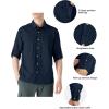 imageOutdoor Ventures Mens UPF 50 UV Sun Protection SPF Hiking Shirt Long Sleeve Lightweight Quick Dry for Safari Travel FishingNavy