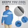 imageOutdoor Ventures Mens UPF 50 UV Sun Protection SPF Hiking Shirt Long Sleeve Lightweight Quick Dry for Safari Travel FishingSea Blue