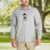 imageOutdoor Ventures Mens UPF 50 UV Sun Protection SPF Hiking Shirt Long Sleeve Lightweight Quick Dry for Safari Travel FishingSilver Grey