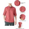 imageOutdoor Ventures Mens UPF 50 UV Sun Protection SPF Hiking Shirt Long Sleeve Lightweight Quick Dry for Safari Travel FishingWatermelon