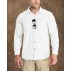 imageOutdoor Ventures Mens UPF 50 UV Sun Protection SPF Hiking Shirt Long Sleeve Lightweight Quick Dry for Safari Travel FishingWhite