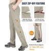 imageOutdoor Ventures Womens Convertible Pants Quick Dry Hiking ZipOff Pants Stretch Lightweight Cargo PantsBrown