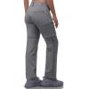 imageOutdoor Ventures Womens Convertible Pants Quick Dry Hiking ZipOff Pants Stretch Lightweight Cargo PantsGrey