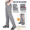 imageOutdoor Ventures Womens Convertible Pants Quick Dry Hiking ZipOff Pants Stretch Lightweight Cargo PantsMid Grey
