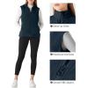 imageOutdoor Ventures Womens Fleece Vest Zip Up Lightweight Soft Running Vest Outerwear Sleeveless with PocketsDark Blue