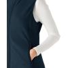 imageOutdoor Ventures Womens Fleece Vest Zip Up Lightweight Soft Running Vest Outerwear Sleeveless with PocketsDark Blue