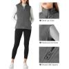 imageOutdoor Ventures Womens Fleece Vest Zip Up Lightweight Soft Running Vest Outerwear Sleeveless with PocketsDark Grey