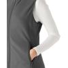 imageOutdoor Ventures Womens Fleece Vest Zip Up Lightweight Soft Running Vest Outerwear Sleeveless with PocketsDark Grey