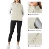 imageOutdoor Ventures Womens Fleece Vest Zip Up Lightweight Soft Running Vest Outerwear Sleeveless with PocketsMoonlight