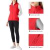 imageOutdoor Ventures Womens Fleece Vest Zip Up Lightweight Soft Running Vest Outerwear Sleeveless with PocketsReddish Orange