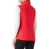 imageOutdoor Ventures Womens Fleece Vest Zip Up Lightweight Soft Running Vest Outerwear Sleeveless with PocketsReddish Orange