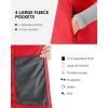 imageOutdoor Ventures Womens Fleece Vest Zip Up Lightweight Soft Running Vest Outerwear Sleeveless with PocketsReddish Orange