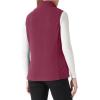 imageOutdoor Ventures Womens Fleece Vest Zip Up Lightweight Soft Running Vest Outerwear Sleeveless with PocketsWine