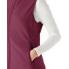imageOutdoor Ventures Womens Fleece Vest Zip Up Lightweight Soft Running Vest Outerwear Sleeveless with PocketsWine