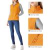 imageOutdoor Ventures Womens Fleece Vest Zip Up Lightweight Soft Running Vest Outerwear Sleeveless with PocketsYellow