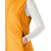 imageOutdoor Ventures Womens Fleece Vest Zip Up Lightweight Soft Running Vest Outerwear Sleeveless with PocketsYellow
