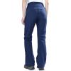 imageOutdoor Ventures Womens Sleek Waterproof Softshell Fleece Lined Ski Snow Insulated High Rise Hiking Pants with Bottom ZipperDark Blue Elastic Waistband