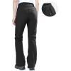 imageOutdoor Ventures Womens Sleek Waterproof Softshell Fleece Lined Ski Snow Insulated High Rise Hiking Pants with Bottom ZipperNew Black  Elastic Waistband
