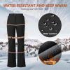 imageOutdoor Ventures Womens Sleek Waterproof Softshell Fleece Lined Ski Snow Insulated High Rise Hiking Pants with Bottom ZipperNew Black  Elastic Waistband
