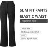 imageOutdoor Ventures Womens Sleek Waterproof Softshell Fleece Lined Ski Snow Insulated High Rise Hiking Pants with Bottom ZipperNew Black  Elastic Waistband