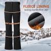 imageOutdoor Ventures Womens Sleek Waterproof Softshell Fleece Lined Ski Snow Insulated High Rise Hiking Pants with Bottom ZipperNew Black  Velcro Waistband
