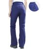 imageOutdoor Ventures Womens Sleek Waterproof Softshell Fleece Lined Ski Snow Insulated High Rise Hiking Pants with Bottom ZipperNew Dark Blue  Elastic Waistband